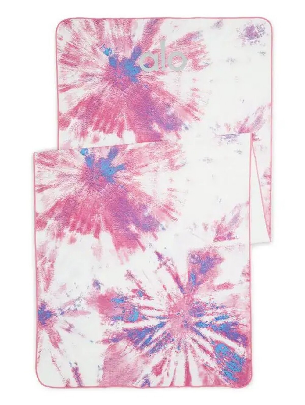 Alo Yoga Grounded No-Slip Towel, Pink Tie Dye.